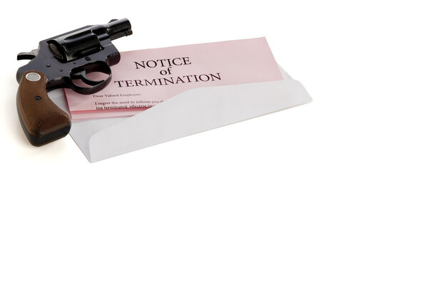 Pistol and termination notice