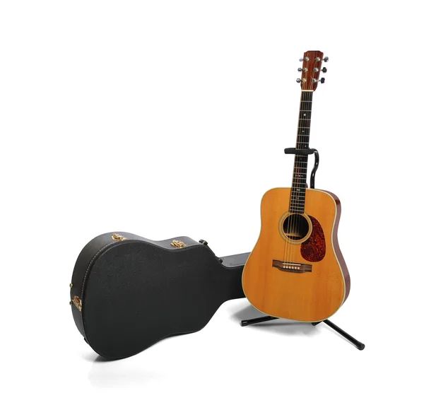 Acoustic Guitar and Case — Stock Photo, Image