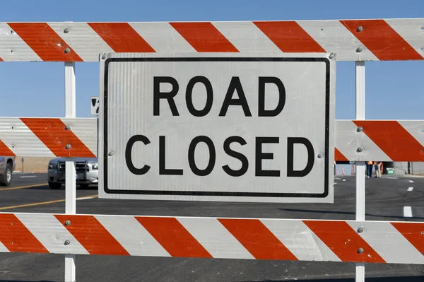 Road Closed Barricade — Stock Photo, Image