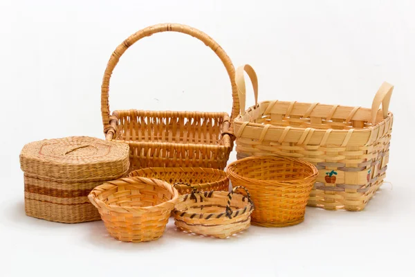 Baskets Against a White Background — Stock Photo, Image