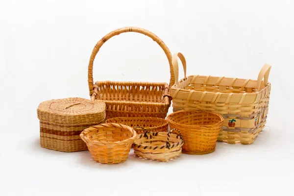 Baskets Against a White Background — Stock Photo, Image