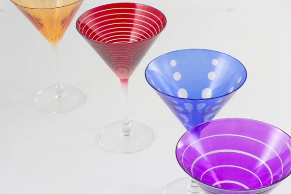 Colorful Martini Glasses — Stock Photo, Image