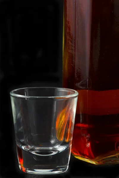 Whiskey and Shot Gl;ass — Stock Photo, Image