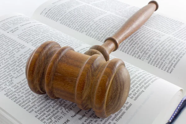 Gavel atop Legal Text — Stock Photo, Image
