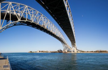 Bridge over River clipart