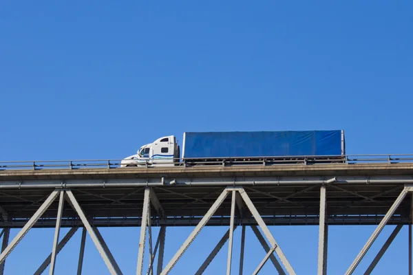 stock image Turck on a Bridge