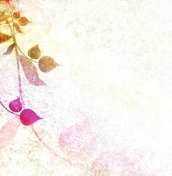 色とりどりの葉花ヴィンテージ — ストック写真