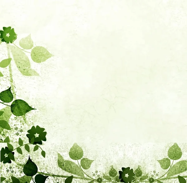 Antika arka plan yeşil yaprakları — Stok fotoğraf