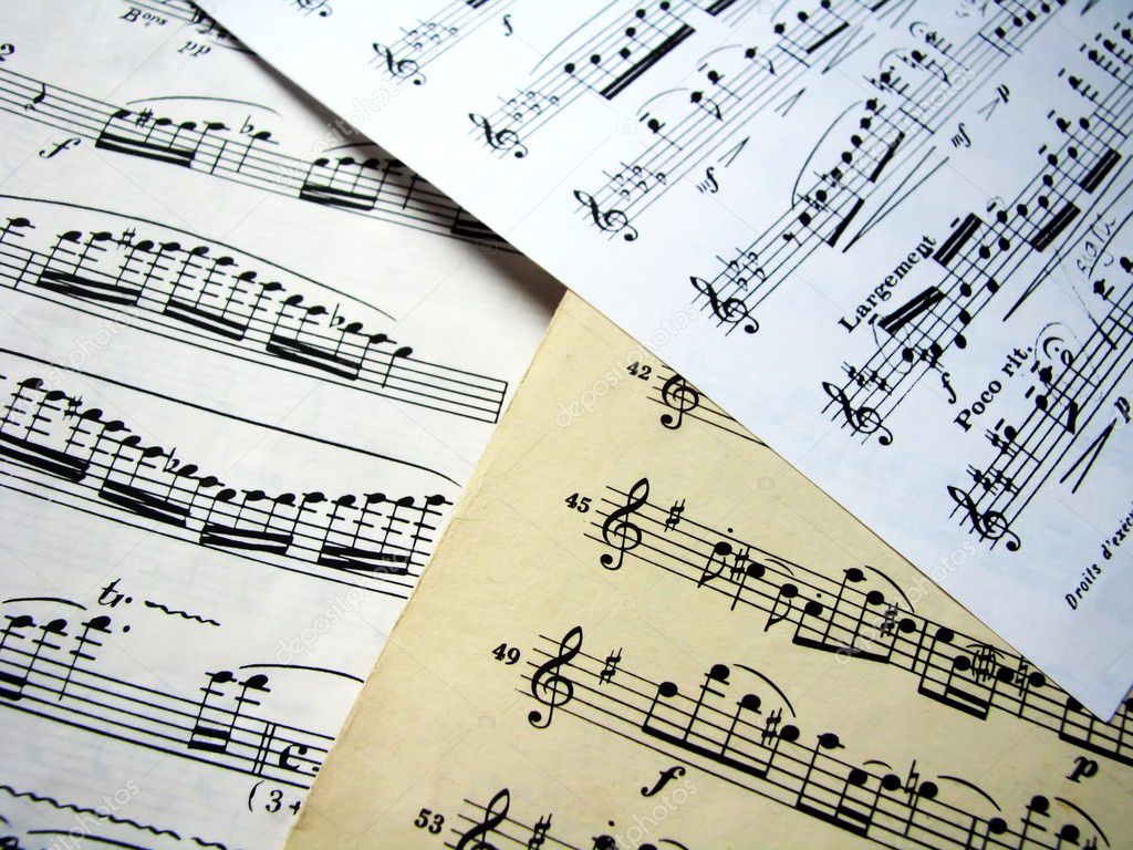 Music sheets Stock Photo by ©Myrtilleshop 10278274