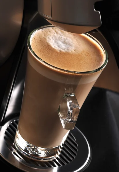 Cappucino coffeein szkła — Zdjęcie stockowe