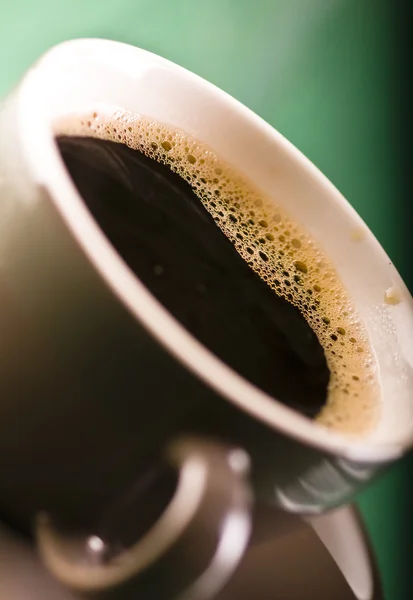 Černá káva — Stock fotografie