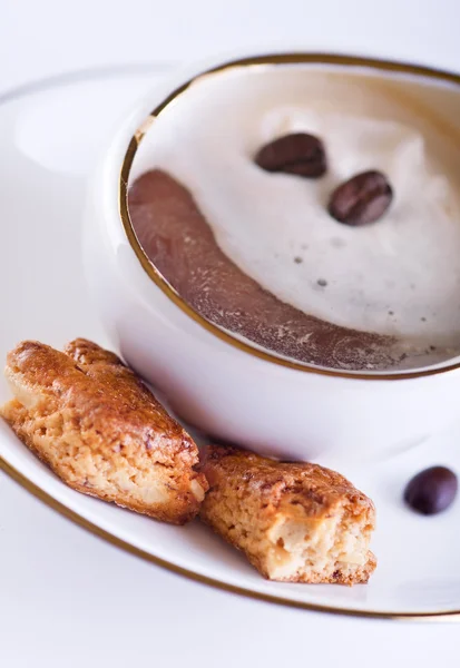Mandlové sušenky s kávou — Stock fotografie