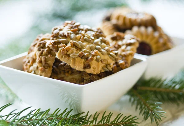 Печёное печенье на Рождество — стоковое фото