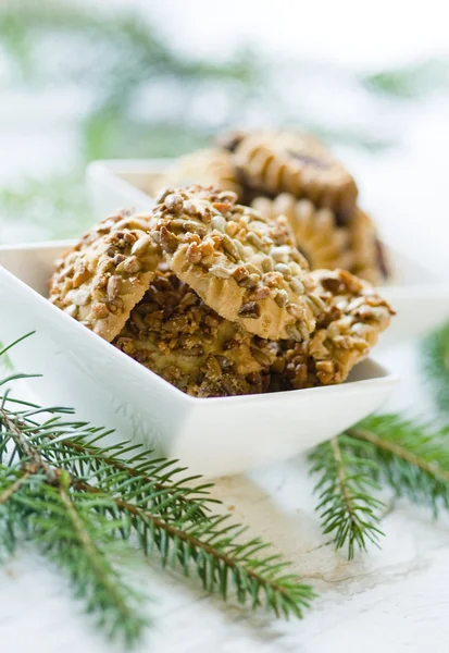 Bakade cookies på jul — Stockfoto