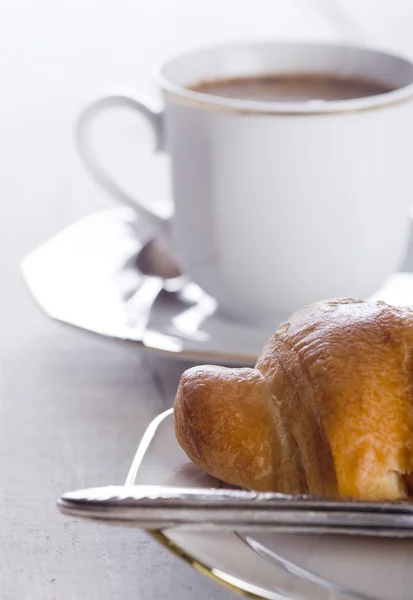 Croissant with coffee Royalty Free Stock Images