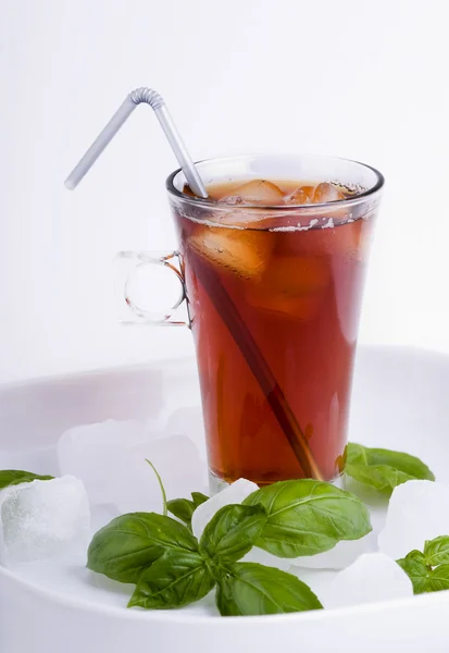 Ledový čaj ve skle — Stock fotografie
