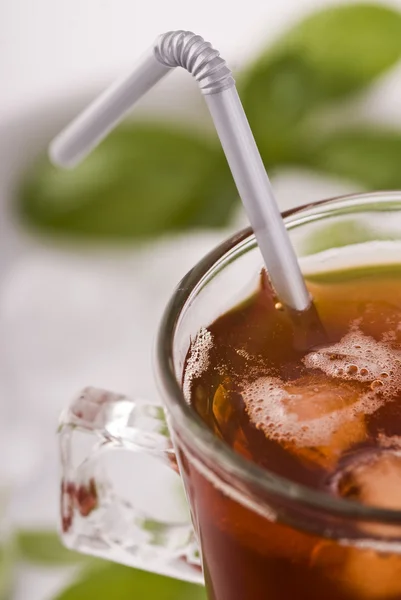 Ice tea in the glass — Stock Photo, Image