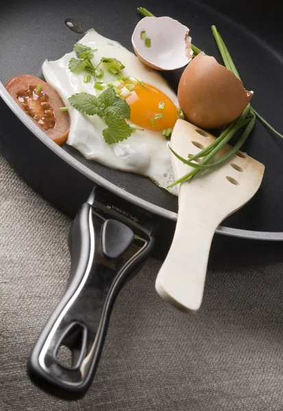 Jajko sadzone na patelni — Zdjęcie stockowe