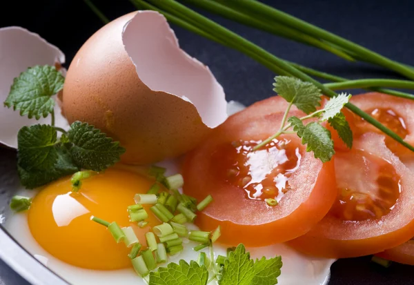 Jajko sadzone na patelni — Zdjęcie stockowe