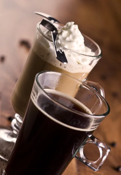 Zwei Arten von Kaffee — Stockfoto