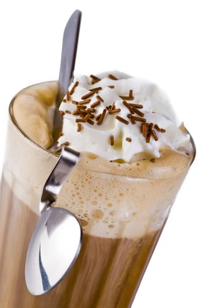 Coffee with whipped cream — Stock Photo, Image