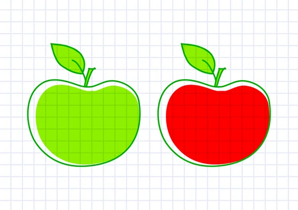 Drawing of apples — Stock Vector