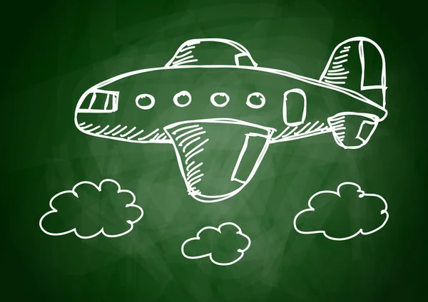 Рисунок самолёта — стоковый вектор