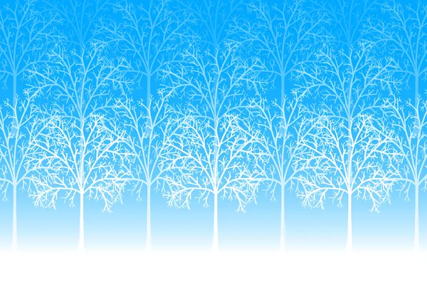 冬季树木 — 图库矢量图片