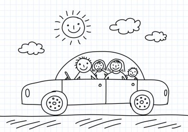 Drawing of car clipart