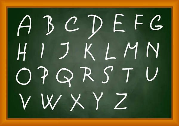 Tafel mit Alphabet — Stockvektor