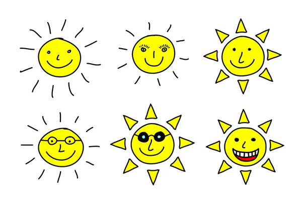 Kresba slunce — Stockový vektor