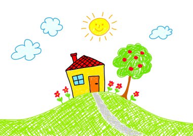 Drawing of house clipart