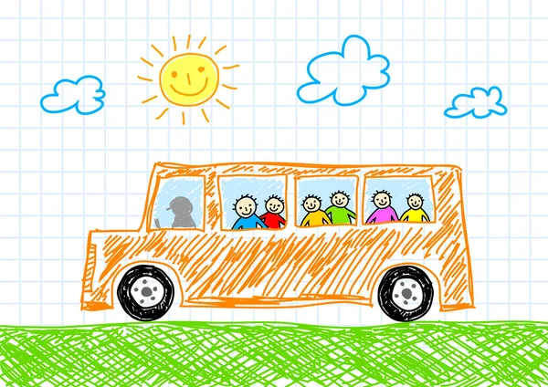 Dibujo del autobús — Archivo Imágenes Vectoriales