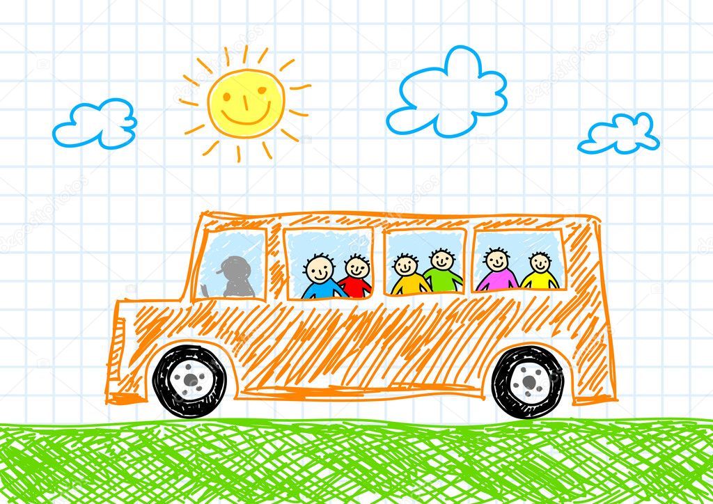 Drawing of bus