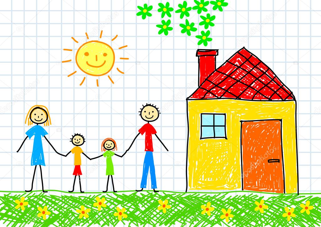 Нарисовать будущую семью дом и домашнее хозяйство. Семья рисунок для детей. Рисунок своей семьи. Рисунок на тему счастливая семья. Дом и семья рисунок.