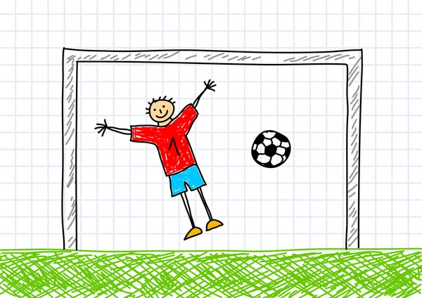 stock vector Goal-keeper