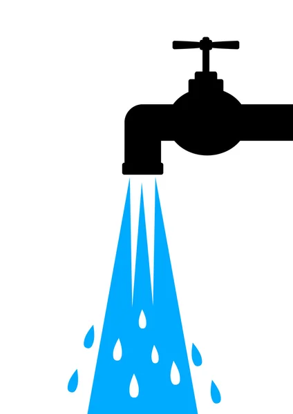Symbol des Wasserhahns — Stockvektor