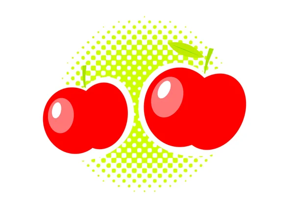Manzanas rojas — Vector de stock
