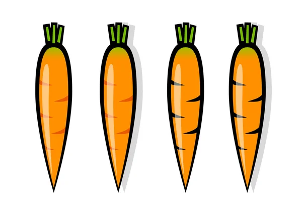 Orange carrots — Stock Vector