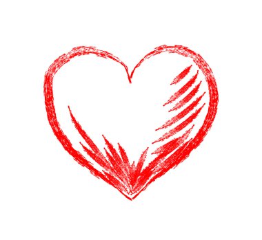 Heart on white background