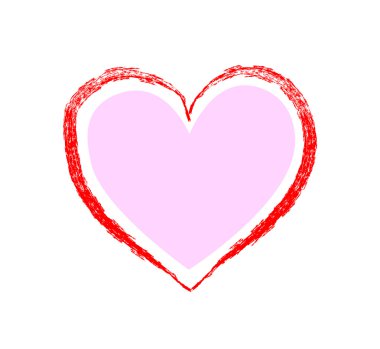 Heart on white background