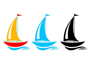 Sailboat icons clipart