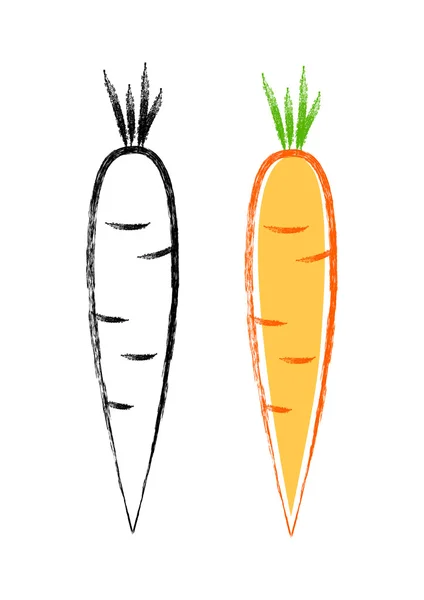Καρότα σε λευκό φόντο — Διανυσματικό Αρχείο