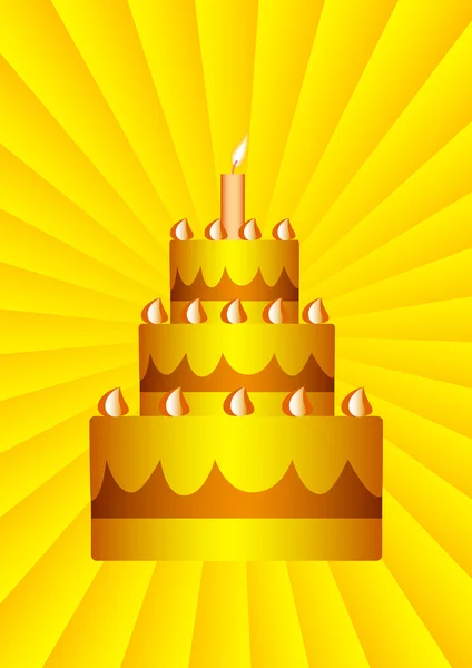 Gâteau d'or — Image vectorielle
