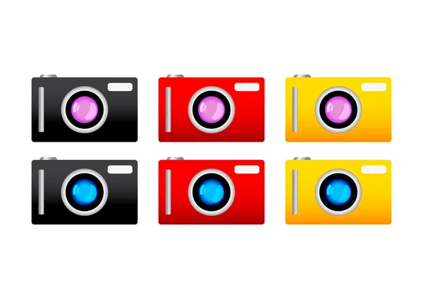 Collection of cameras — Stock Vector