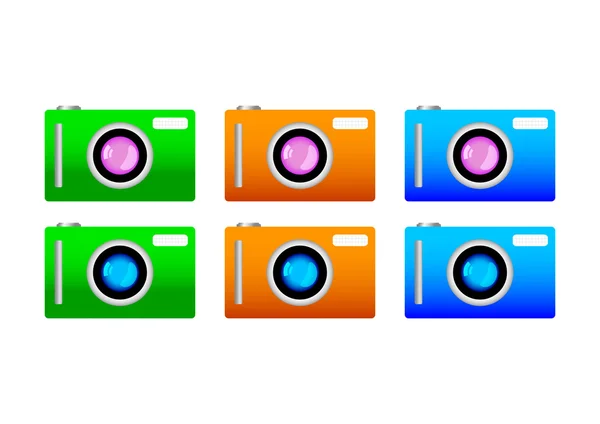 Collection of cameras — Stock Vector