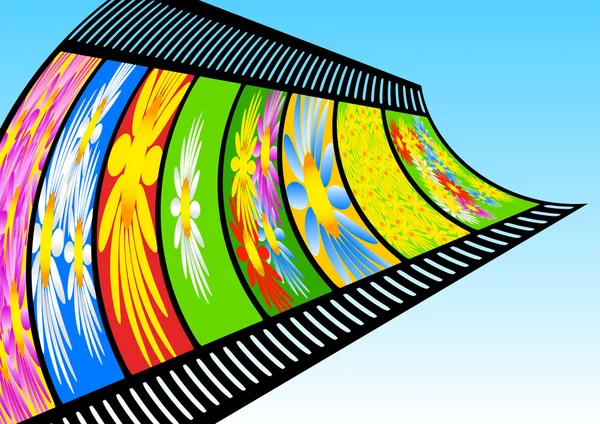 Dettaglio della pellicola a colori — Vettoriale Stock