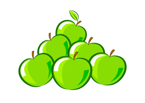 Hromadu jablek — Stockový vektor
