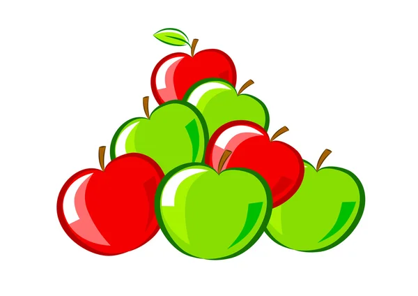 Pile of apples — Stock Vector
