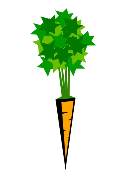 Морква на білому тлі — стоковий вектор